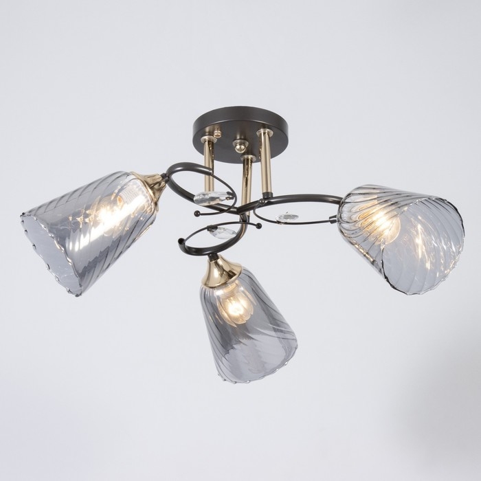 Люстра "Рони" 3хЕ27 40Вт черный 58х58х23см BayerLux