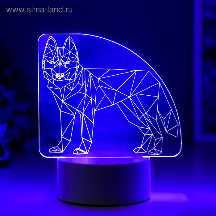 Светильник Светильник "Волк" LED RGB от сети 9,5х14,5х17 см RISALUX
