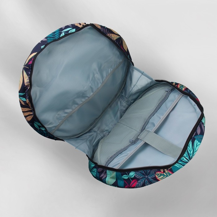 Сумка для вышивания &laquo;Листья&raquo;, 2 отделения на молнии, с ручками, d = 35 &times; 12 см