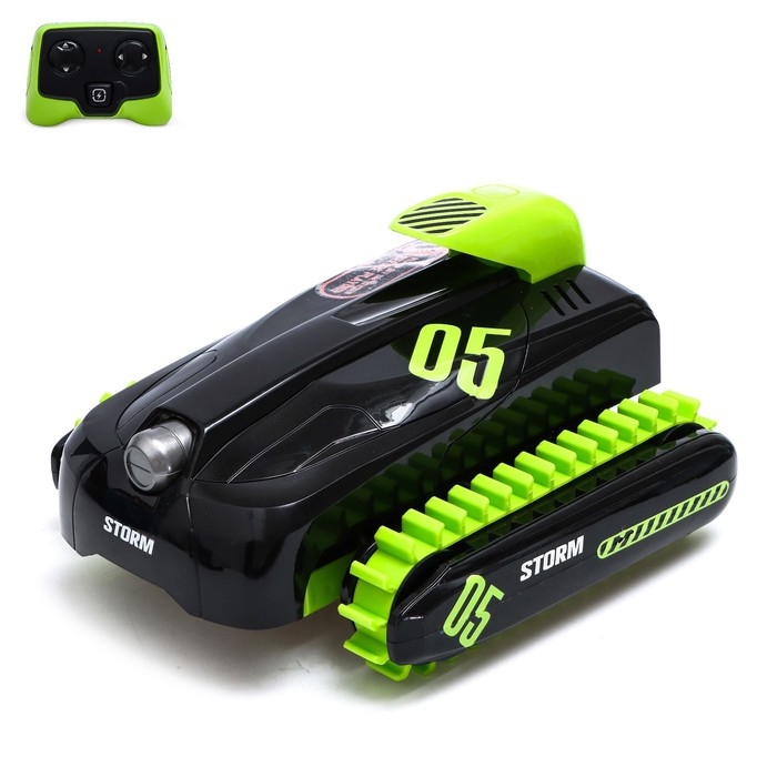 Машина-перевёртыш радиоуправляемая &laquo;Амфибия&raquo;, плавает по воде, работает от аккумулятора, цвет зелёный