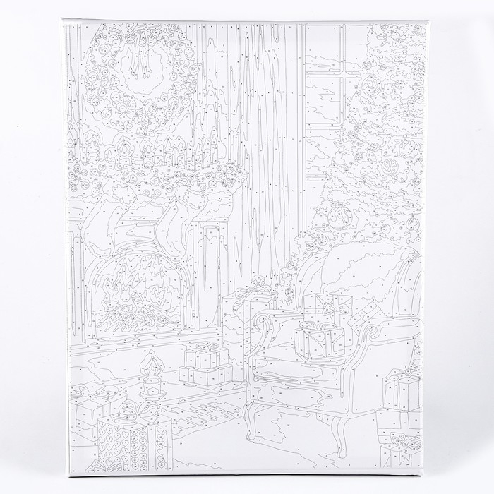 Картина по номерам на новый год на холсте с подрамником &laquo;уют&raquo;, 40 &times; 50 см