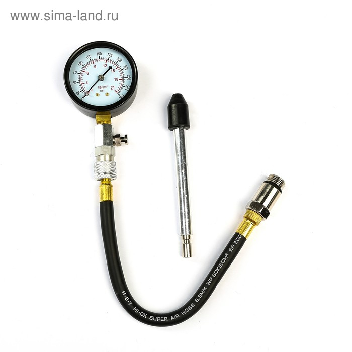 Компрессометр для бензиновых двигателей с 2 адаптерами в кейсе Компрессометр для бензиновых двигателей с 2 адаптерами в кейсе