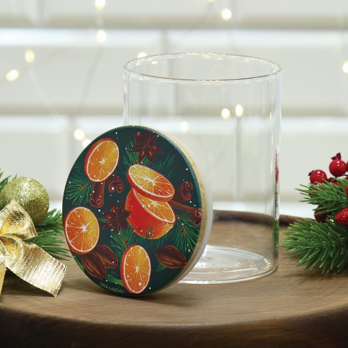 Банка для хранения Дорого внимание &laquo;Аромат праздника&raquo;, стекло, 450 мл