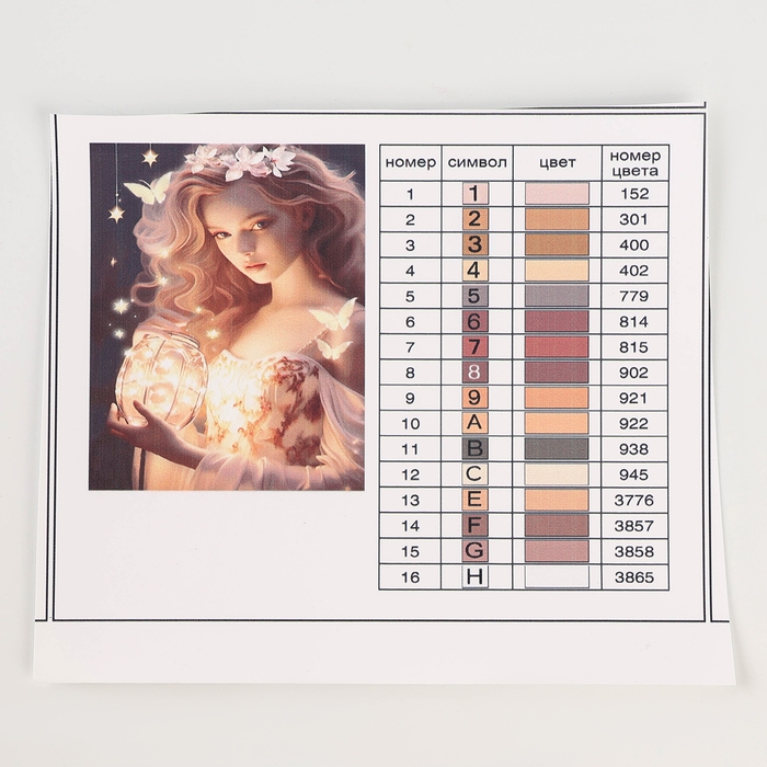 Алмазная мозаика с частичным заполнением на подрамнике «Лесная фея», 20 х 30 см, с гирляндой Алмазная мозаика с частичным заполнением на подрамнике «Лесная фея», 20 х 30 см, с гирляндой