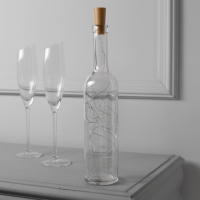 Гирлянда &laquo;Нить&raquo; 2 м роса с пробкой, IP20, серебристая нить, 20 LED, батарейки LR44х3 (в комплекте), свечение зелёное