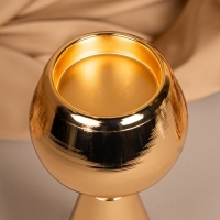 Подсвечник металл на 1 свечу &laquo;Гиацинт&raquo; цвет золото 8 х 8 х 21 см