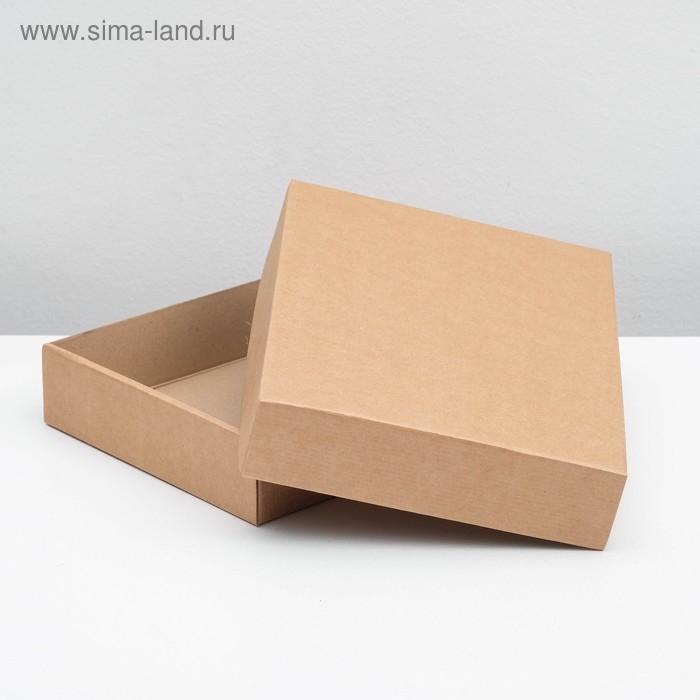 Коробка сборная, без печати. крышка-дно Коробка сборная, без печати. крышка-дно "бурая" без окна 29 х 23,5 х 6 см