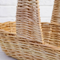 Корзина продуктовая, 45&times;23&times;10/35 см, ручное плетение, ива