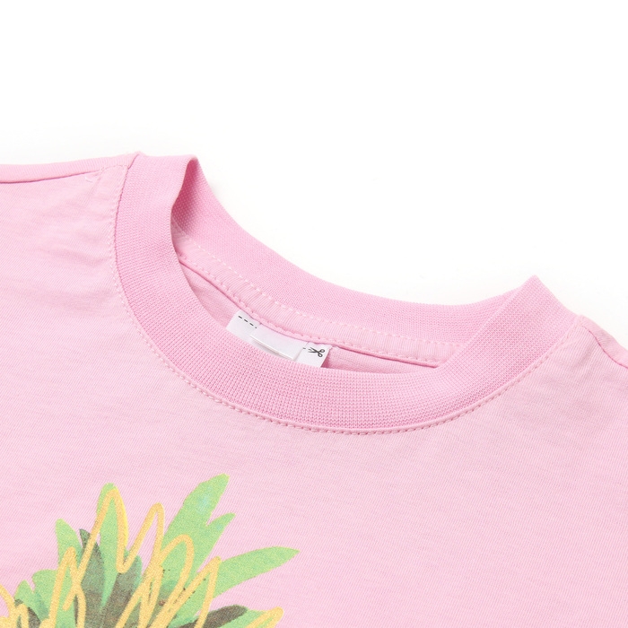 Футболка для девочки, цвет нежно-розовый, рост 128 см