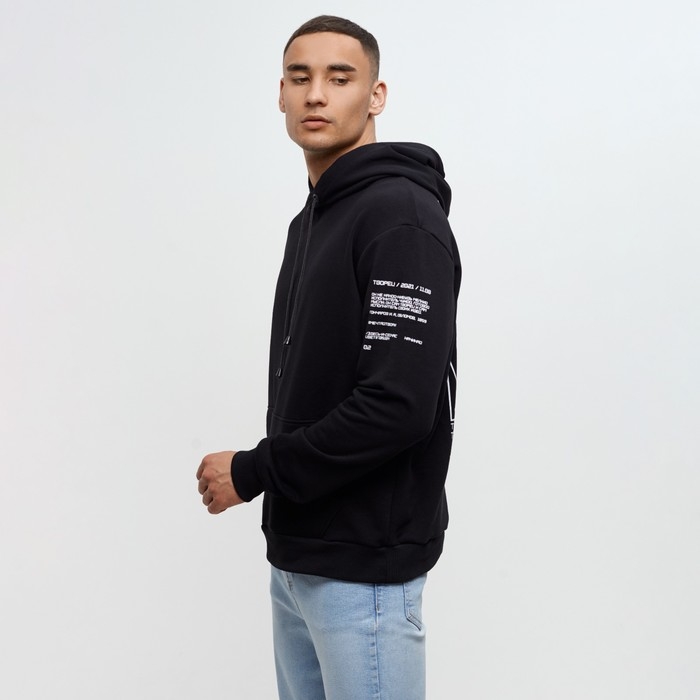 Худи мужское MINAKU "Решайся", цвет чёрный, размер 48