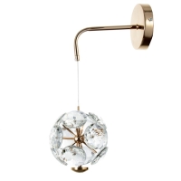 Бра "Джасил" LED 5Вт золото 19,5х12,5х43-130 см Бра "Джасил" LED 5Вт золото 19,5х12,5х43-130 см