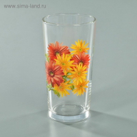 Набор стаканов &laquo;Букеты&raquo; для коктейля, 230 мл, 6 шт, рисунок МИКС