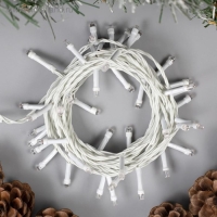 Гирлянда &laquo;Нить&raquo; 5 м, IP20, белая нить, 50 LED, свечение синее, 8 режимов, 220 В