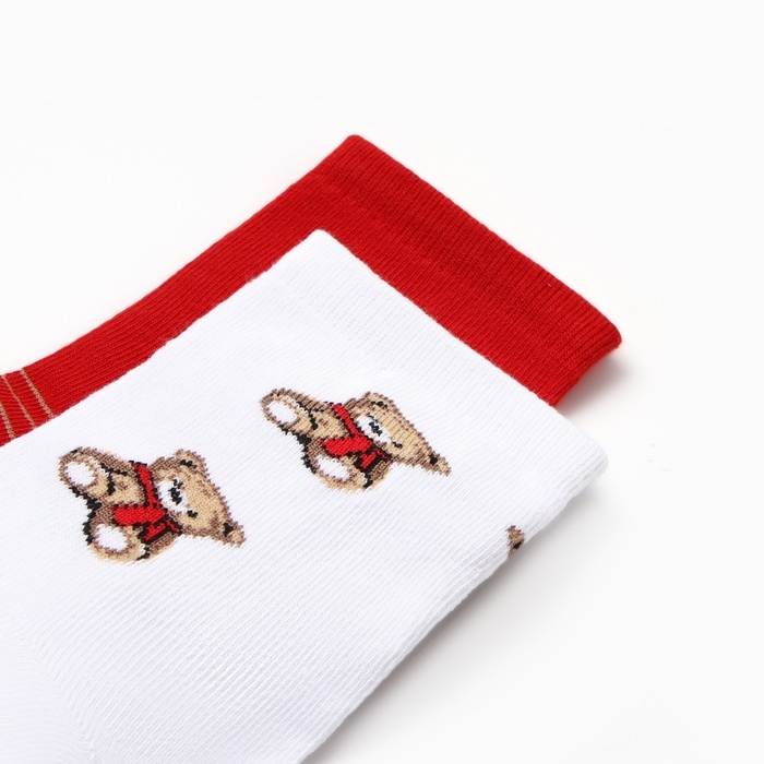 Новый год. Набор детских носков KAFTAN "Мишки" 2 пары, размер 18-20 см