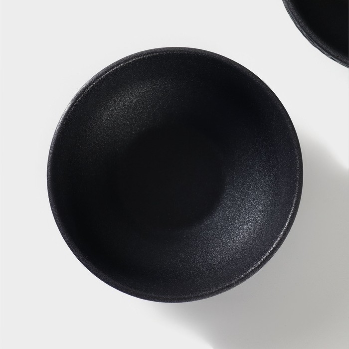 Набор салатников фарфоровых Magistro Lofty, 2 предмета: 300 мл, d=12 см, цвет черный Набор салатников фарфоровых Magistro Lofty, 2 предмета: 300 мл, d=12 см, цвет черный
