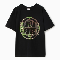 Футболка мужская BREAK RULES, цвет чёрный, размер 54 Футболка мужская BREAK RULES, цвет чёрный, размер 54