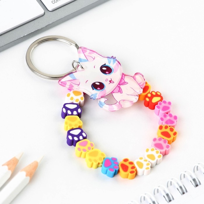 Брелок для ключей детский &laquo;Котик&raquo;, 3,5 х 10 см