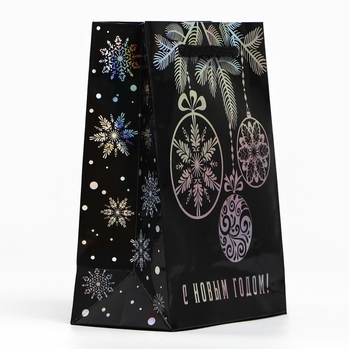 Пакет голографический вертикальный «С Новым годом», S 12 х 15 х 5.5 см , Новый год Пакет голографический вертикальный «С Новым годом», S 12 х 15 х 5.5 см , Новый год
