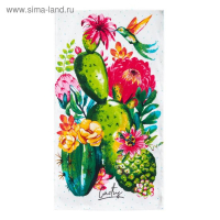 Набор полотенец кух. "Доляна"Цветочного настроения 35х60см-4шт, 100% хл 100%хл