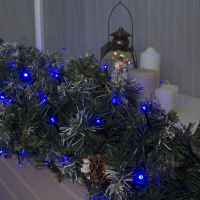 Гирлянда &laquo;Нить&raquo; 20 м, IP44, тёмная нить, 200 LED, свечение синее, 8 режимов, 220 В