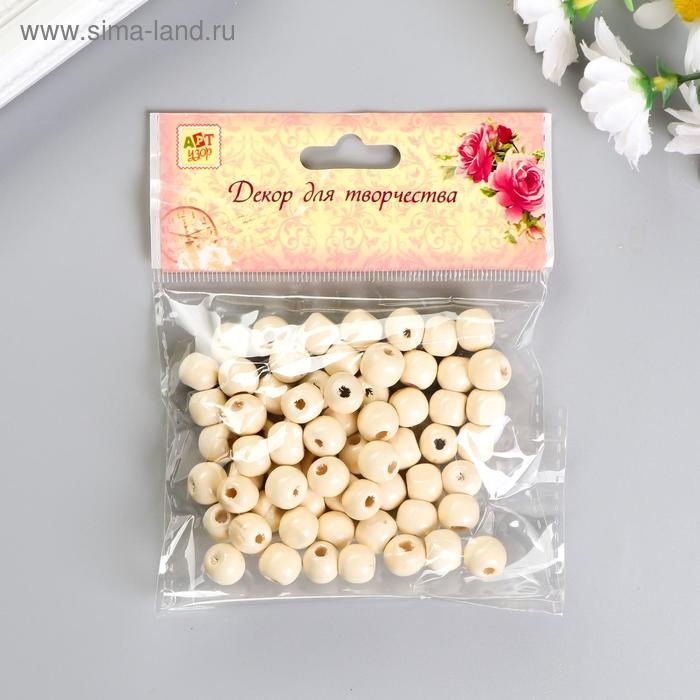 Набор бусин для творчества дерево "Натуральный" 50 гр 1х0,9 см