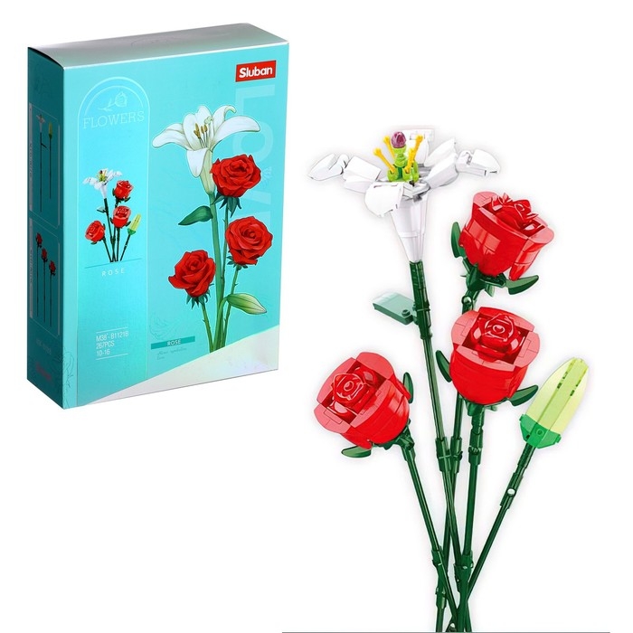 Конструктор «Цветы. Букет роз», 267 деталей Конструктор «Цветы. Букет роз», 267 деталей