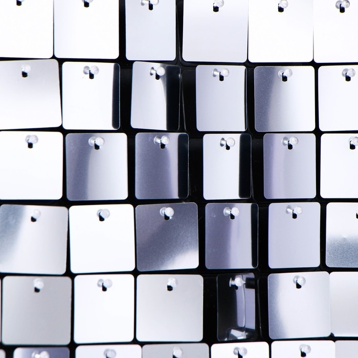 Панель с пайетками для фотозоны 30*30см, серебристый