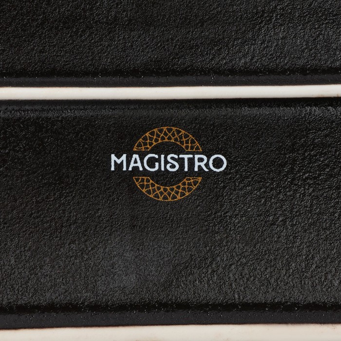 Блюдо фарфоровое для подачи Magistro Pietra lunare, 30&times;10 см, цвет чёрный
