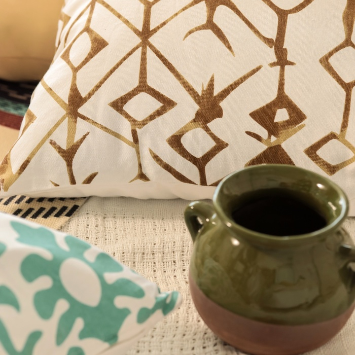 Наволочка декоративная 40х40 см, Ethnos beige, 100% хлопок Наволочка декоративная 40х40 см, Ethnos beige, 100% хлопок