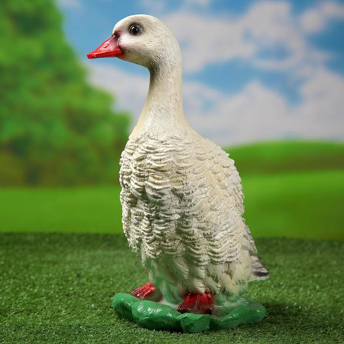 Садовая фигура Садовая фигура "Утка" белая, 37х22см