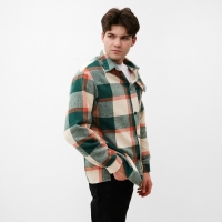 Рубашка мужская в клетку MIST, размер 50, зеленый