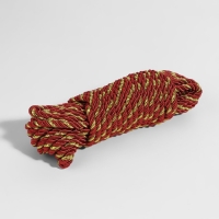 Шнур витой, d = 5 мм, 9 &plusmn; 1 м, цвет бордовый