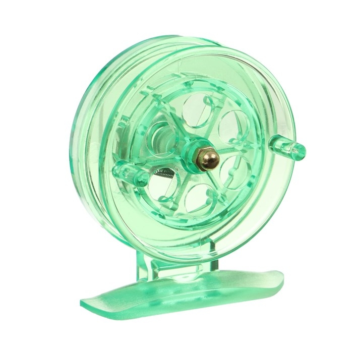 Катушка инерционная, пластик, диаметр 6.5 см, цвет салатовый, 807S Катушка инерционная, пластик, диаметр 6.5 см, цвет салатовый, 807S