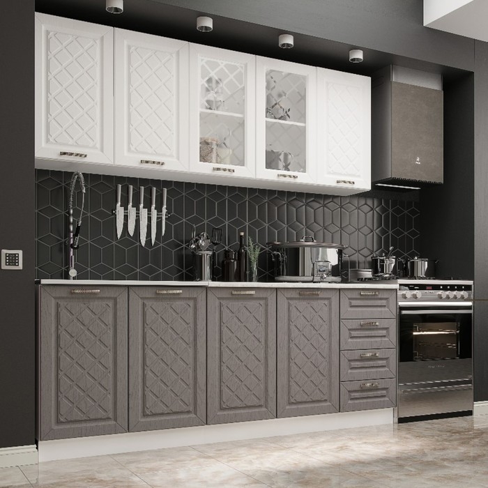 Кухня Агава 2000х600, Акация белая/Трюфель Кухня Агава 2000х600, Акация белая/Трюфель