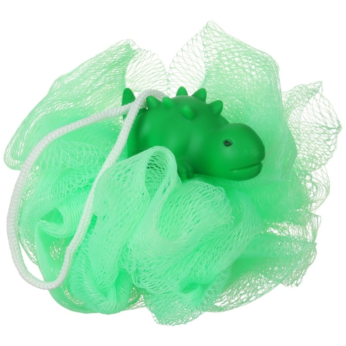 Набор для ванны &laquo;Динозавтрик&raquo;, мочалка с игрушкой, 2 тактильных мячика, Крошка Я