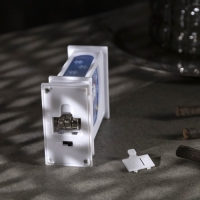 Светодиодная фигура &laquo;Фонарь со снеговиком&raquo; 7 &times; 13 &times; 3.5 см, пластик, батарейки AG13х3 (в комплекте), свечение тёплое белое