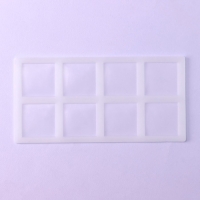 Форма для шоколада &laquo;Квадрат&raquo;, силикон, 8 ячеек, 22,5&times;11&times;0,3 см, цвет прозрачный