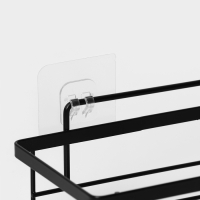 Полка для ванной прямая, 33×12×9 см, цвет черный Полка для ванной прямая, 33×12×9 см, цвет черный