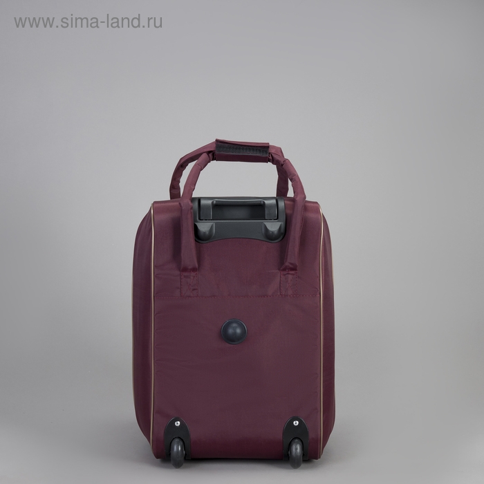Чемодан малый 20" с сумкой, отдел на молнии, наружный карман, с расширением, цвет бордовый