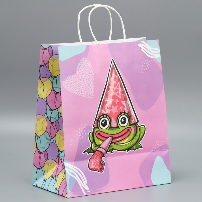 Пакет подарочный крафтовый, упаковка, &laquo;Подружка&raquo;, 28 х 32 х 15 см