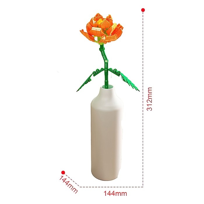 Конструктор Букет «Пион», 82 детали Конструктор Букет «Пион», 82 детали