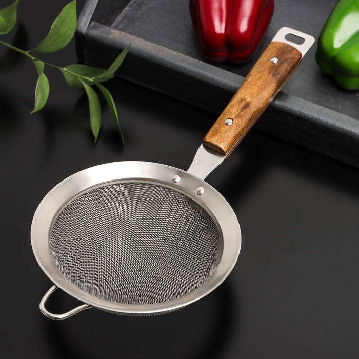 Сито с ручкой Доляна &laquo;Дровосек&raquo;, d=15 см, нержавеющая сталь