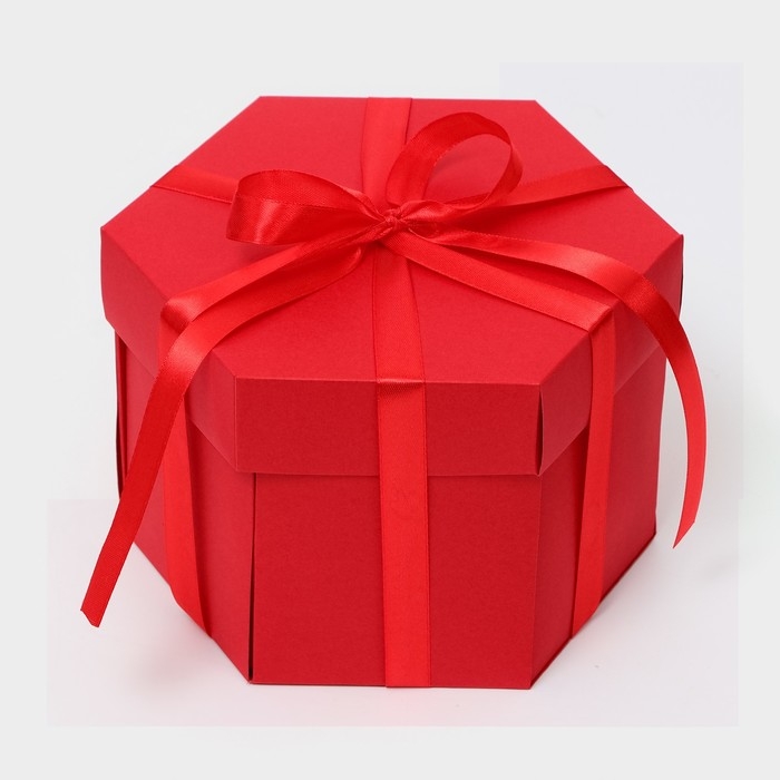 Коробка-сюрприз раскладушка, Красная Коробка-сюрприз раскладушка, Красная