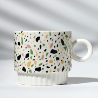 Кружка керамическая &laquo;Камень&raquo;, 250 мл, цвет белый