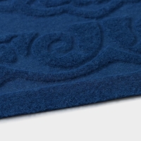 Коврик придверный Доляна &laquo;Восточная сказка&raquo;, влаговпитывающий, без окантовки, 40&times;60 см, синий