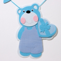 Декоративное украшение (подвеска) "Мишка IT'S A BOY" 30,5х30,5х49 см, голубой Декоративное украшение (подвеска) "Мишка IT'S A BOY" 30,5х30,5х49 см, голубой