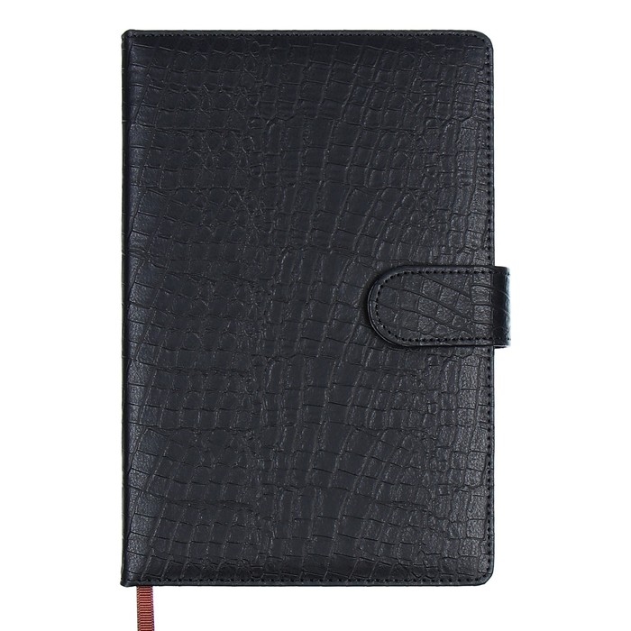 Ежедневник недатированный, обложка ПВХ, формат А5, 140 листов в клетку, на кнопке, рептилия, МИКС