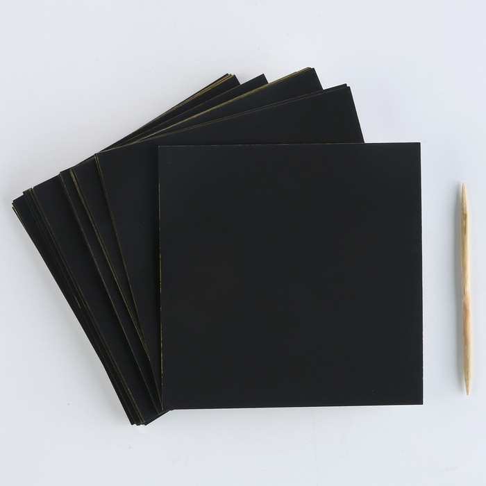 Гравюра &laquo;Лесной мир&raquo; с золотым эффектом, 100 шт, 8 х 8 см