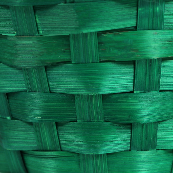 Корзина плетёная, D13 x H9.5/28см , бамбук, зеленый