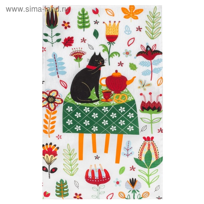 Полотенце кухонное &laquo;Кошечка&raquo; 35х60 см